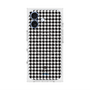 プレミアムスクエアケース with MagSafe［ Houndstooth Pattern Black with LANVIN en Bleu logo- ランバン 千鳥格子柄 ブラック ］