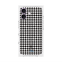 プレミアムスクエアケース with MagSafe［ Houndstooth Pattern Black with LANVIN en Bleu logo- ランバン 千鳥格子柄 ブラック ］