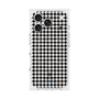 プレミアムスクエアケース with MagSafe［ Houndstooth Pattern Black with LANVIN en Bleu logo- ランバン 千鳥格子柄 ブラック ］
