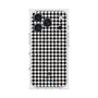 プレミアムスクエアケース with MagSafe［ Houndstooth Pattern Black with LANVIN en Bleu logo- ランバン 千鳥格子柄 ブラック ］