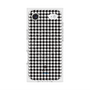 プレミアムスクエアケース with MagSafe［ Houndstooth Pattern Black with LANVIN en Bleu logo- ランバン 千鳥格子柄 ブラック ］