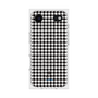 プレミアムスクエアケース with MagSafe［ Houndstooth Pattern Black with LANVIN en Bleu logo- ランバン 千鳥格子柄 ブラック ］