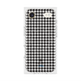 プレミアムスクエアケース with MagSafe［ Houndstooth Pattern Black with LANVIN en Bleu logo- ランバン 千鳥格子柄 ブラック ］