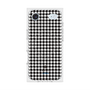 プレミアムスクエアケース with MagSafe［ Houndstooth Pattern Black with LANVIN en Bleu logo- ランバン 千鳥格子柄 ブラック ］