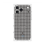 プレミアムスクエアケース with MagSafe［ Houndstooth Pattern Black with LANVIN en Bleu logo- ランバン 千鳥格子柄 ブラック ］