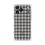 プレミアムスクエアケース with MagSafe［ Houndstooth Pattern Black with LANVIN en Bleu logo- ランバン 千鳥格子柄 ブラック ］