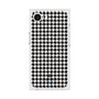 プレミアムスクエアケース with MagSafe［ Houndstooth Pattern Black with LANVIN en Bleu logo- ランバン 千鳥格子柄 ブラック ］