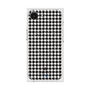 プレミアムスクエアケース with MagSafe［ Houndstooth Pattern Black with LANVIN en Bleu logo- ランバン 千鳥格子柄 ブラック ］