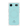 プレミアムスクエアケース with MagSafe［ Houndstooth Pattern Blue with LANVIN en Bleu logo- ランバン 千鳥格子柄 ブルー ］