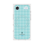 プレミアムスクエアケース with MagSafe［ Houndstooth Pattern Blue with LANVIN en Bleu logo- ランバン 千鳥格子柄 ブルー ］
