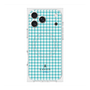 プレミアムスクエアケース with MagSafe［ Houndstooth Pattern Blue with LANVIN en Bleu logo- ランバン 千鳥格子柄 ブルー ］