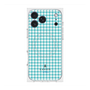 プレミアムスクエアケース with MagSafe［ Houndstooth Pattern Blue with LANVIN en Bleu logo- ランバン 千鳥格子柄 ブルー ］