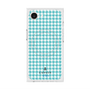 プレミアムスクエアケース with MagSafe［ Houndstooth Pattern Blue with LANVIN en Bleu logo- ランバン 千鳥格子柄 ブルー ］