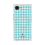 プレミアムスクエアケース with MagSafe［ Houndstooth Pattern Blue with LANVIN en Bleu logo- ランバン 千鳥格子柄 ブルー ］