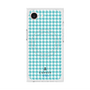 プレミアムスクエアケース with MagSafe［ Houndstooth Pattern Blue with LANVIN en Bleu logo- ランバン 千鳥格子柄 ブルー ］