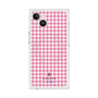 プレミアムスクエアケース with MagSafe［ Houndstooth Pattern Pink with LANVIN en Bleu logo- ランバン 千鳥格子柄 ピンク ］