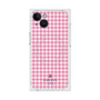プレミアムスクエアケース with MagSafe［ Houndstooth Pattern Pink with LANVIN en Bleu logo- ランバン 千鳥格子柄 ピンク ］