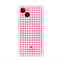 プレミアムスクエアケース with MagSafe［ Houndstooth Pattern Pink with LANVIN en Bleu logo- ランバン 千鳥格子柄 ピンク ］