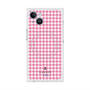 プレミアムスクエアケース with MagSafe［ Houndstooth Pattern Pink with LANVIN en Bleu logo- ランバン 千鳥格子柄 ピンク ］