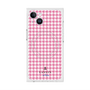 プレミアムスクエアケース with MagSafe［ Houndstooth Pattern Pink with LANVIN en Bleu logo- ランバン 千鳥格子柄 ピンク ］