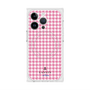 プレミアムスクエアケース with MagSafe［ Houndstooth Pattern Pink with LANVIN en Bleu logo- ランバン 千鳥格子柄 ピンク ］