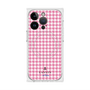 プレミアムスクエアケース with MagSafe［ Houndstooth Pattern Pink with LANVIN en Bleu logo- ランバン 千鳥格子柄 ピンク ］