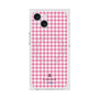プレミアムスクエアケース with MagSafe［ Houndstooth Pattern Pink with LANVIN en Bleu logo- ランバン 千鳥格子柄 ピンク ］