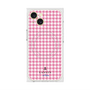 プレミアムスクエアケース with MagSafe［ Houndstooth Pattern Pink with LANVIN en Bleu logo- ランバン 千鳥格子柄 ピンク ］