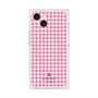プレミアムスクエアケース with MagSafe［ Houndstooth Pattern Pink with LANVIN en Bleu logo- ランバン 千鳥格子柄 ピンク ］