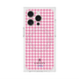 プレミアムスクエアケース with MagSafe［ Houndstooth Pattern Pink with LANVIN en Bleu logo- ランバン 千鳥格子柄 ピンク ］