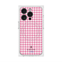 プレミアムスクエアケース with MagSafe［ Houndstooth Pattern Pink with LANVIN en Bleu logo- ランバン 千鳥格子柄 ピンク ］