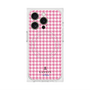 プレミアムスクエアケース with MagSafe［ Houndstooth Pattern Pink with LANVIN en Bleu logo- ランバン 千鳥格子柄 ピンク ］