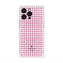 プレミアムスクエアケース with MagSafe［ Houndstooth Pattern Pink with LANVIN en Bleu logo- ランバン 千鳥格子柄 ピンク ］