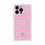 プレミアムスクエアケース with MagSafe［ Houndstooth Pattern Pink with LANVIN en Bleu logo- ランバン 千鳥格子柄 ピンク ］