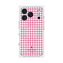 プレミアムスクエアケース with MagSafe［ Houndstooth Pattern Pink with LANVIN en Bleu logo- ランバン 千鳥格子柄 ピンク ］