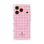 プレミアムスクエアケース with MagSafe［ Houndstooth Pattern Pink with LANVIN en Bleu logo- ランバン 千鳥格子柄 ピンク ］