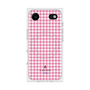 プレミアムスクエアケース with MagSafe［ Houndstooth Pattern Pink with LANVIN en Bleu logo- ランバン 千鳥格子柄 ピンク ］