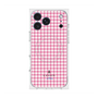 プレミアムスクエアケース with MagSafe［ Houndstooth Pattern Pink with LANVIN en Bleu logo- ランバン 千鳥格子柄 ピンク ］