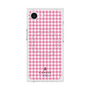 プレミアムスクエアケース with MagSafe［ Houndstooth Pattern Pink with LANVIN en Bleu logo- ランバン 千鳥格子柄 ピンク ］
