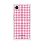 プレミアムスクエアケース with MagSafe［ Houndstooth Pattern Pink with LANVIN en Bleu logo- ランバン 千鳥格子柄 ピンク ］