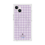 プレミアムスクエアケース with MagSafe［ Houndstooth Pattern Purple -with LANVIN en Bleu logo ランバン 千鳥格子柄 パープル ］