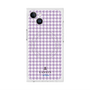 プレミアムスクエアケース with MagSafe［ Houndstooth Pattern Purple -with LANVIN en Bleu logo ランバン 千鳥格子柄 パープル ］
