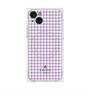 プレミアムスクエアケース with MagSafe［ Houndstooth Pattern Purple -with LANVIN en Bleu logo ランバン 千鳥格子柄 パープル ］