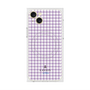 プレミアムスクエアケース with MagSafe［ Houndstooth Pattern Purple -with LANVIN en Bleu logo ランバン 千鳥格子柄 パープル ］