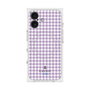 プレミアムスクエアケース with MagSafe［ Houndstooth Pattern Purple -with LANVIN en Bleu logo ランバン 千鳥格子柄 パープル ］