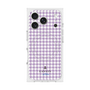 プレミアムスクエアケース with MagSafe［ Houndstooth Pattern Purple -with LANVIN en Bleu logo ランバン 千鳥格子柄 パープル ］