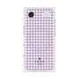 プレミアムスクエアケース with MagSafe［ Houndstooth Pattern Purple -with LANVIN en Bleu logo ランバン 千鳥格子柄 パープル ］