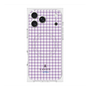 プレミアムスクエアケース with MagSafe［ Houndstooth Pattern Purple -with LANVIN en Bleu logo ランバン 千鳥格子柄 パープル ］