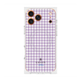 プレミアムスクエアケース with MagSafe［ Houndstooth Pattern Purple -with LANVIN en Bleu logo ランバン 千鳥格子柄 パープル ］