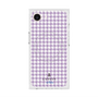 プレミアムスクエアケース with MagSafe［ Houndstooth Pattern Purple -with LANVIN en Bleu logo ランバン 千鳥格子柄 パープル ］